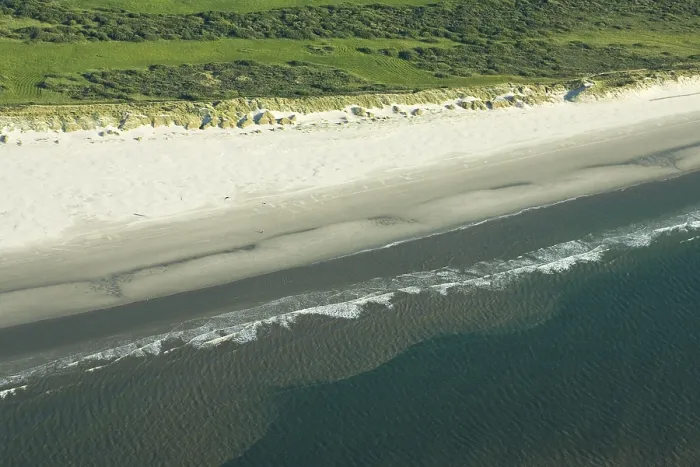 Framed Print : Ameland. Luchtfoto van Ameland; Aerial photo of Ameland