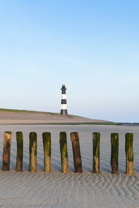 Framed Print : Beach at Breskens in spring
