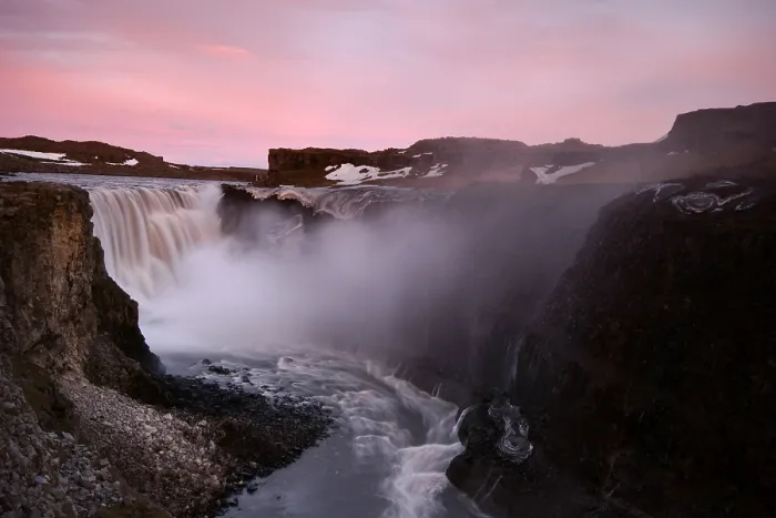 Framed Print : Dettifoss. Waterval Dettifoss; Waterfall at Dettifoss