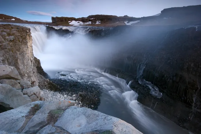 Framed Print : Dettifoss. Waterval Dettifoss; Waterfall at Dettifoss