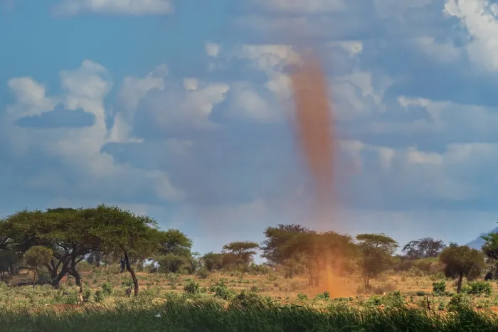 Framed Print : A dust tornado, also known as dust devil Framed Print : A dust tornado, also known as dust devil