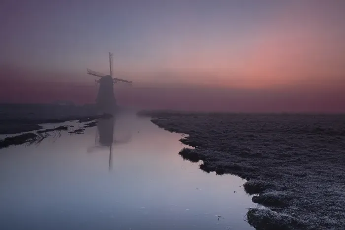 Framed Print : Dutch windmill