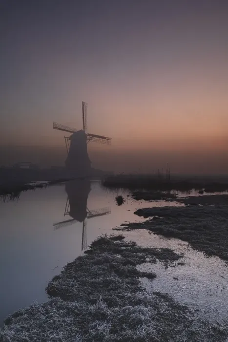 Framed Print : Dutch windmill