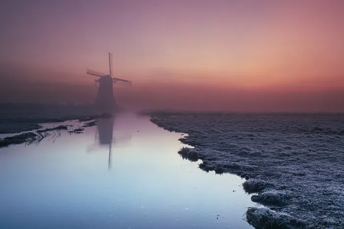 Framed Print : Dutch windmill