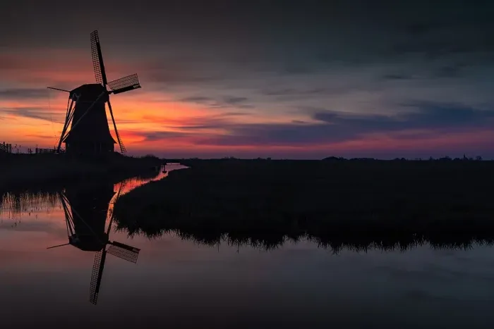 Framed Print : Dutch windmill