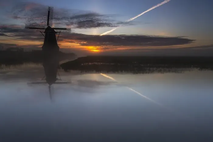 Framed Print : Dutch windmill