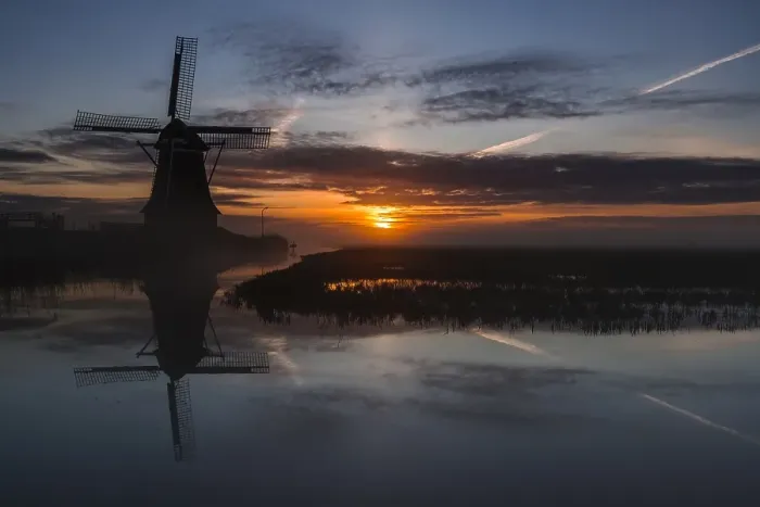 Framed Print : Dutch windmill