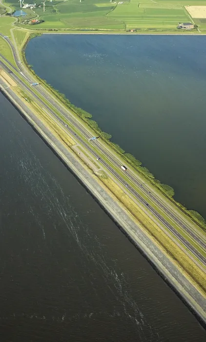 Framed Print : Friesland. Luchtfoto van de Friesland; Aerial photo of Friesland