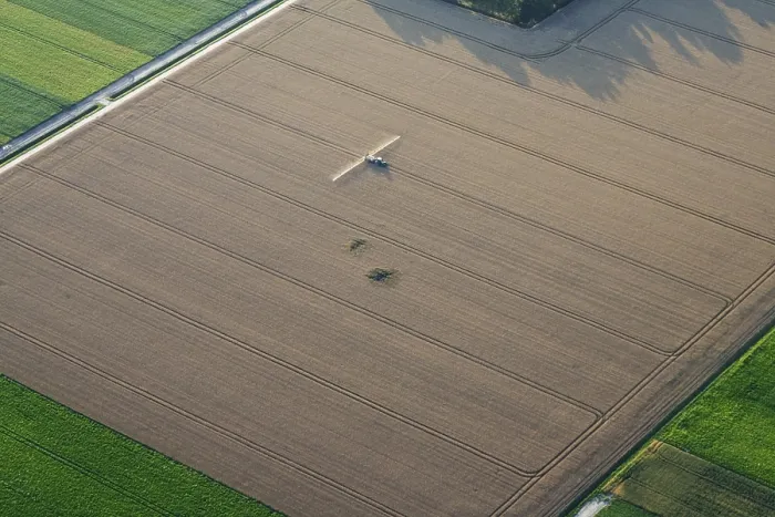 Framed Print : Friesland. Luchtfoto van boerenland in Friesland; Aerial photo of rural