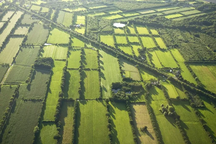 Framed Print : Friesland. Luchtfoto van boerenland in Friesland; Aerial photo of rural