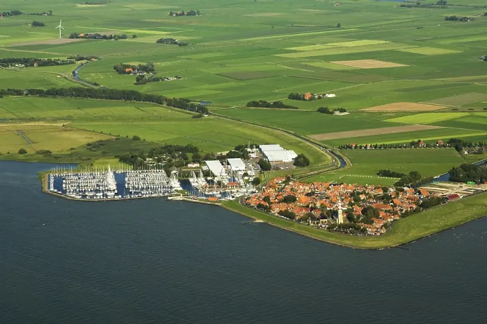 Framed Print : Friesland. Luchtfoto van Stavoren; Aerial photo of FStavoren
