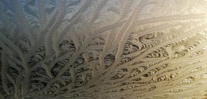 Framed Print : Frost on window