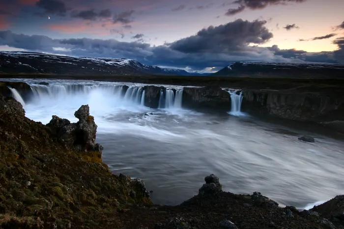 Framed Print : Godafoss. Watervallen bij Godafoss; Waterfalls at Godafoss