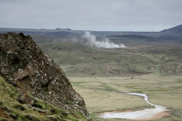 Framed Print : Krysuvik. Vulkanisch actief gebied bij Krysuvik; Geothermal area at Krysuvik