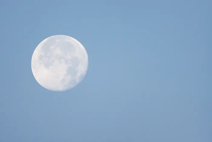 Framed Print : Moon in close up