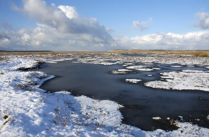 Framed Print : Slufter. De Slufter op Texel in de winter; The Slufter on Texel in winter
