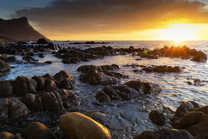 Framed Print : Sunset at False Bay