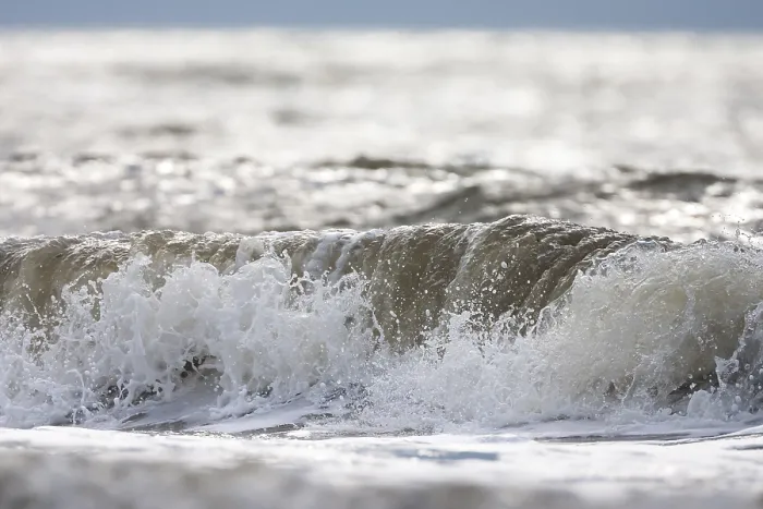 Framed Print : Waves in close up