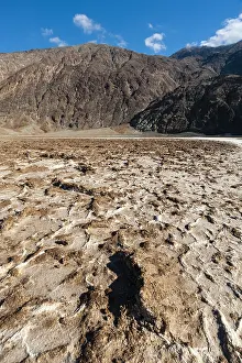 California Prints: Crusted earth in the salt pan of Badwater Basin