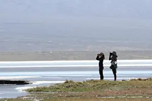 2014 Prints: Female birdwatchers in Mongolia